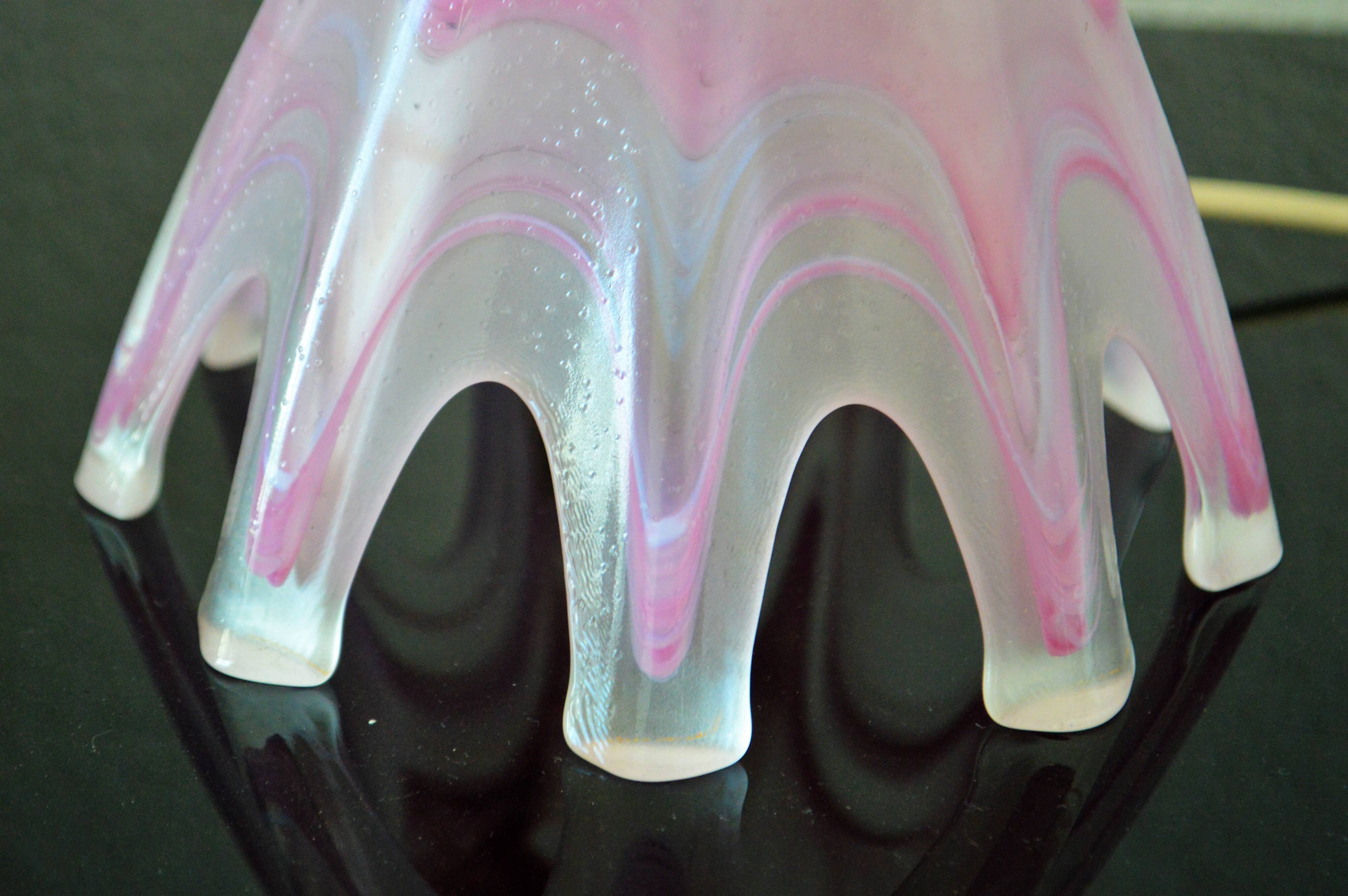 Lamp of the 70s in design glass