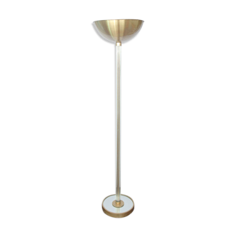 Lampadaire en verre & métal années 1940