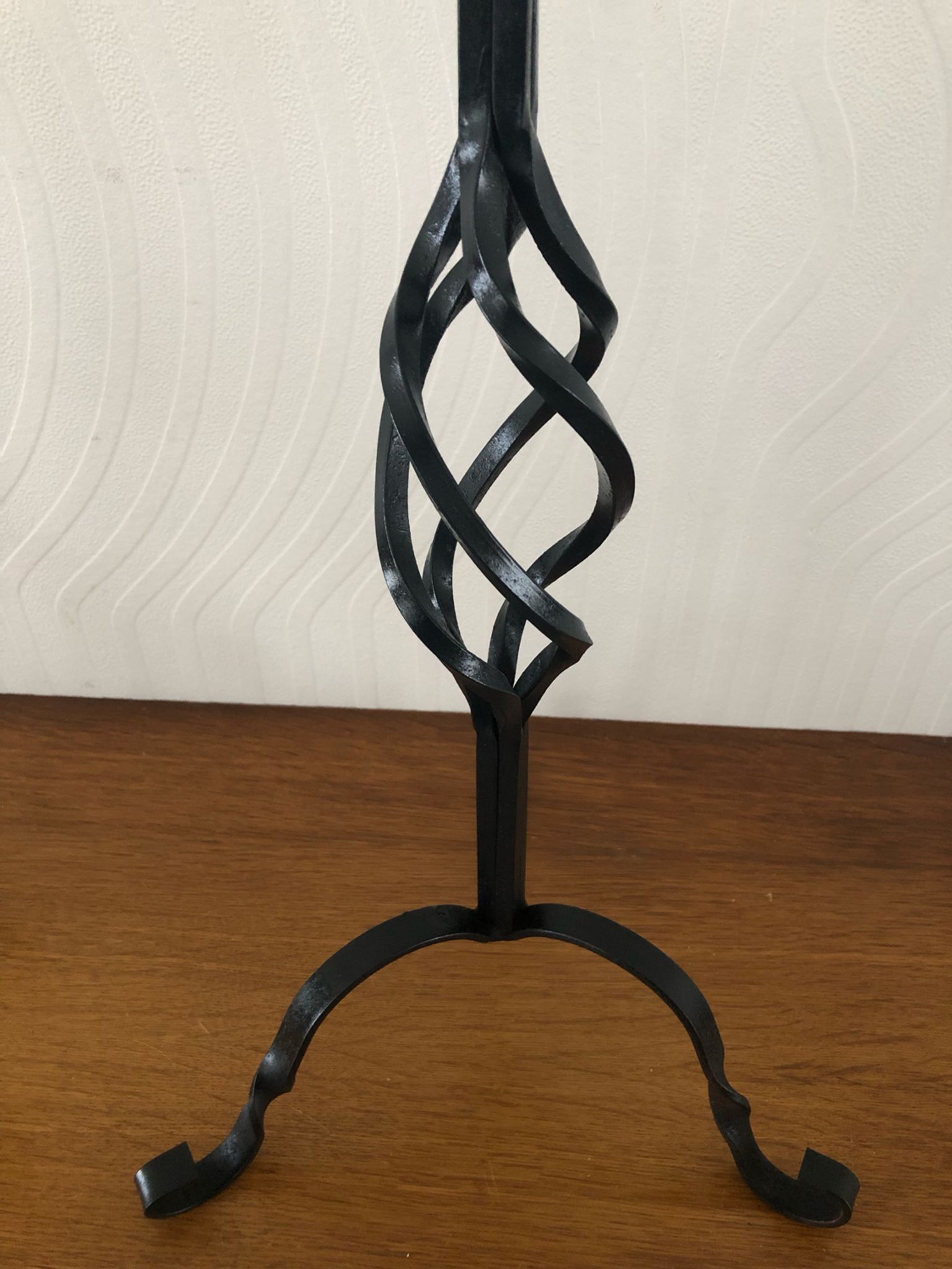 Vintage wrought iron candle holder