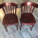 Paire de chaises de bistrot vintage