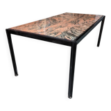 Pink granite desk table by George Ciancimino