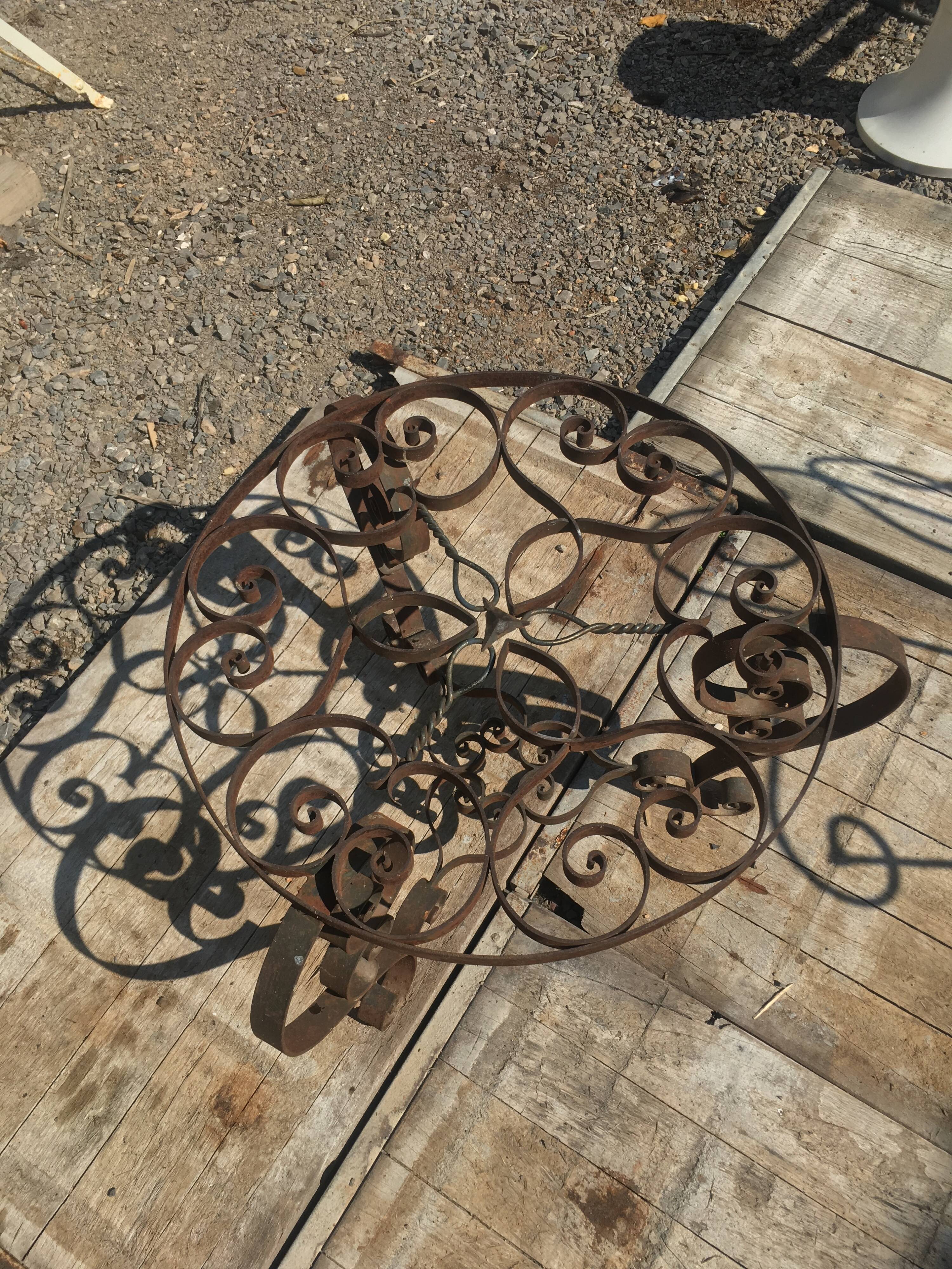 Wrought iron coffee table