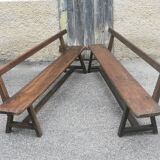 Pair of antique 19th century benches
