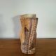 Vintage Vallauris Ceramic Vase Grandjean Jourdan Faux Wood