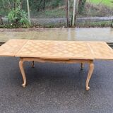 Louis XV extendable dining table from the 20th century, renovated in cherry wood, 250cm.