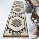3x12 Rug For Hallway Brown Beige Turkish Runner Rug, 92x364Cm SK 18273