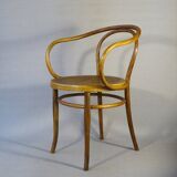 Le Corbusier b9 blond armchair, by Kohn, wooden seat 1915
