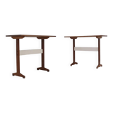 Vintage wood and formica desk/table 1950, set of 2