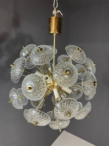 Dandelion chandelier, Kamenický Šenov, 1970s, price per piece