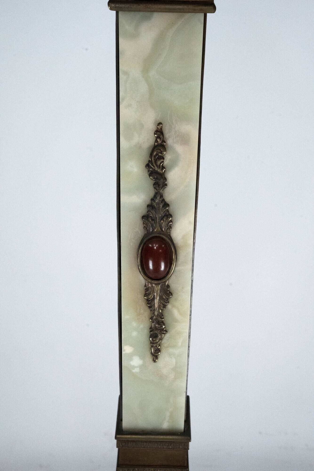 Rare Italian Hollywood Regency Onyx and Bronze Floor Lamp, 1970s
