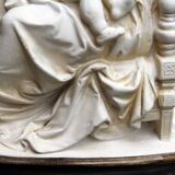 Religious statue plaster clay pipe Raphael Madonna / virgin