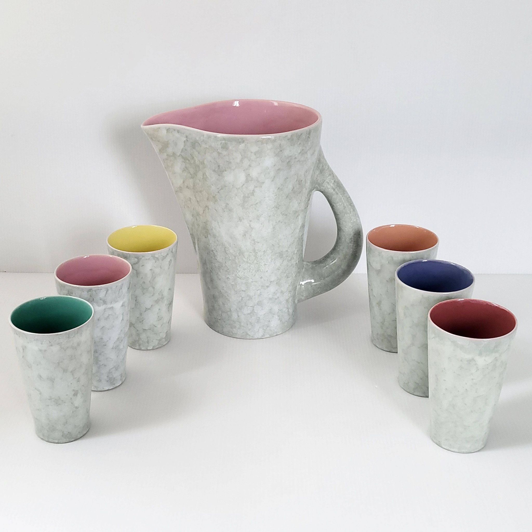 Service pichet + 6 verres vintage 1960