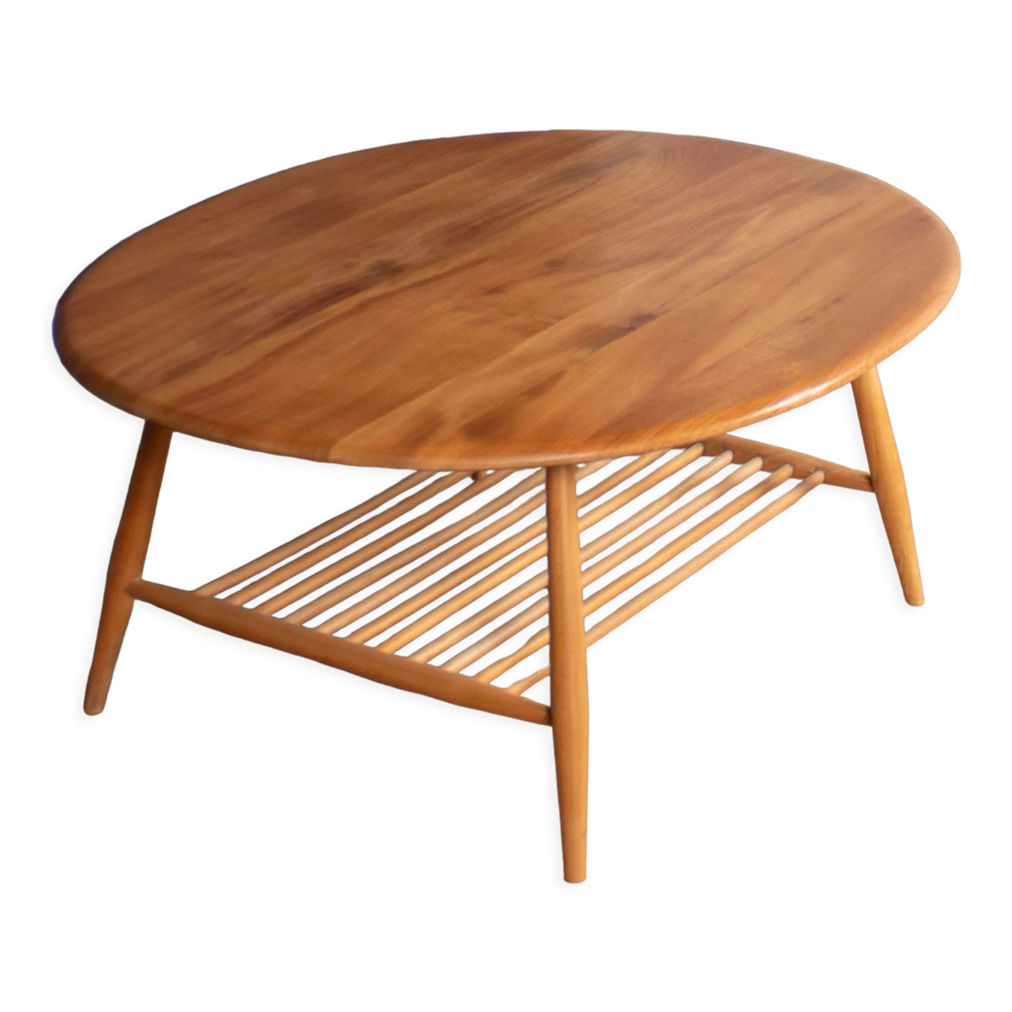 Retro vintage solid elm ercol model 454 supper table, coffee table