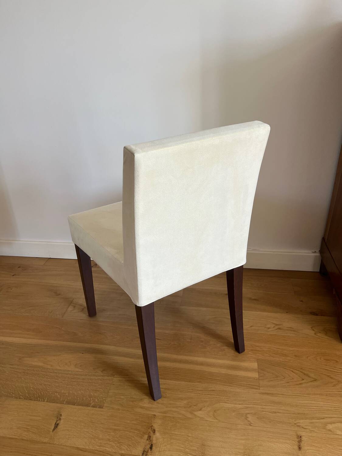 6 Ligne Roset chairs in ivory alcantara.