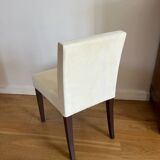 6 chaises Ligne Roset french Line en alcantara ivoire