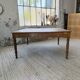 Grande table de ferme XL chêne « carrée » conférence 1950
