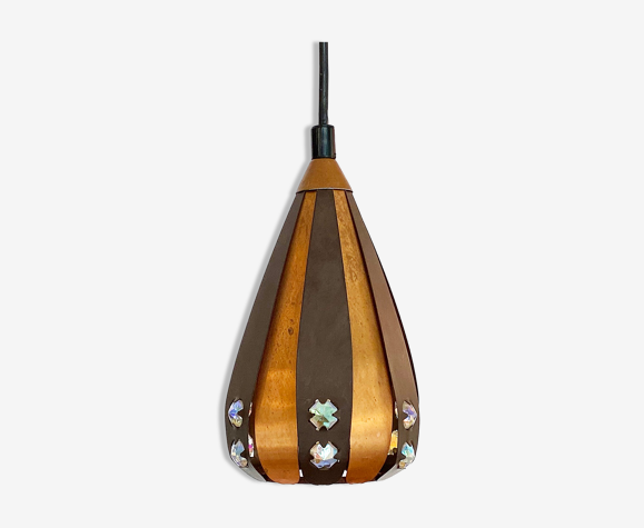 Petit pendentif « Droppen » (La goutte) de Werner Schou pour Coronell Elektro. Danemark des années 1960