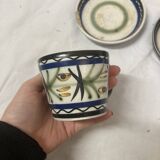 Ceramic cups keraluc quimper 1970