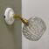 Vintage moulded glass globe wall light
