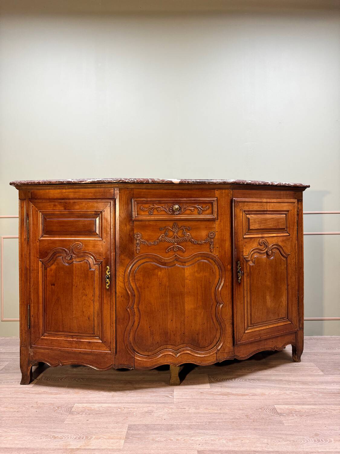 Buffet With Cut Sides In Cherry Wood From Louis XV XVIII Eme Century