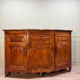 Buffet à pans coupés en merisier d’époque Louis XV, XVIIIème siècle