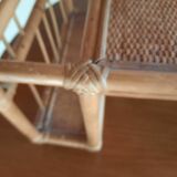 plateau rotin et bambou/table d'appoint