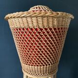 Worker wicker plant holder