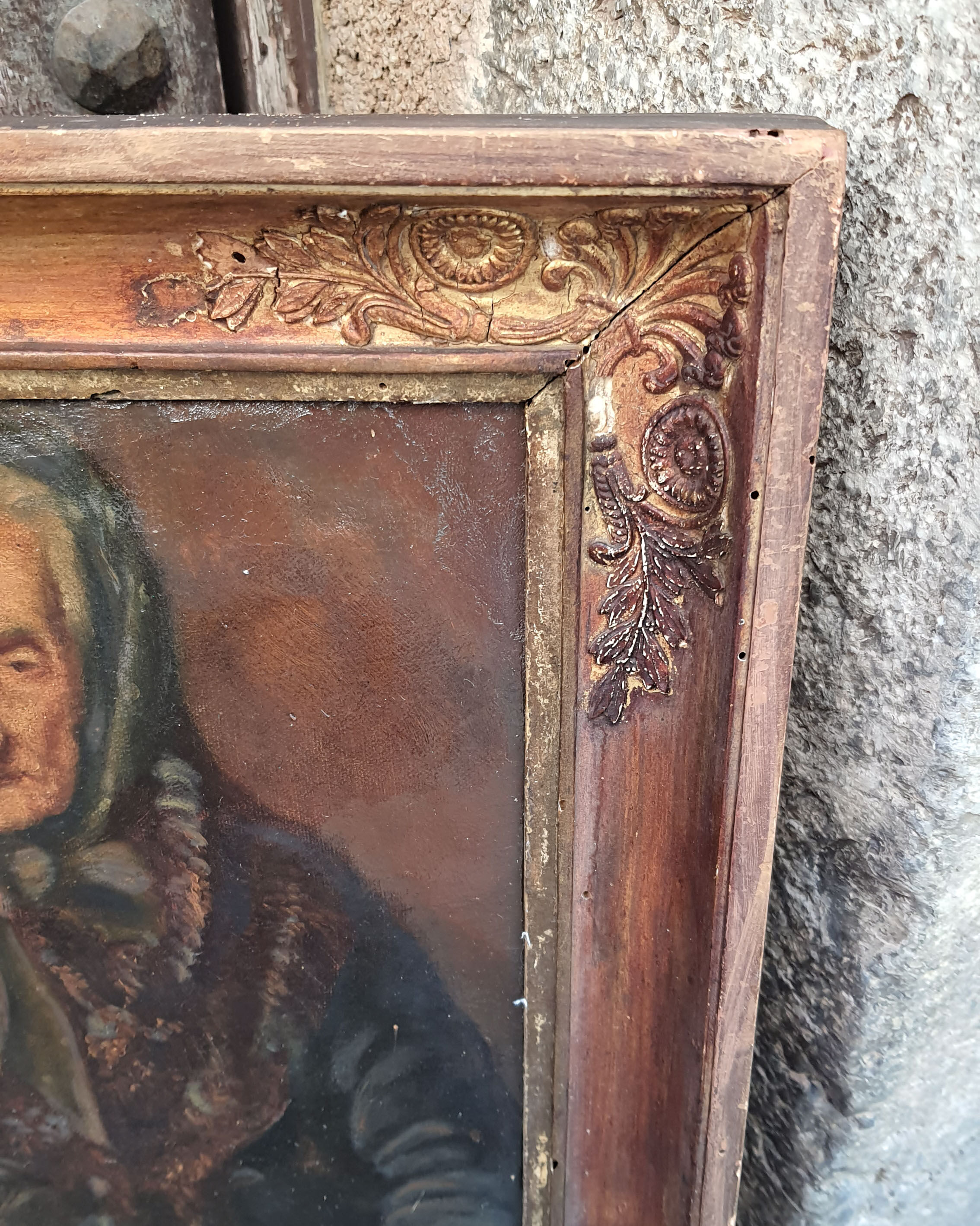 Portrait old provencal woman - late 18th