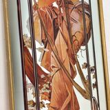 Vintage Alphonse Mucha Reverie De Soir Mirror, Art Nouveau