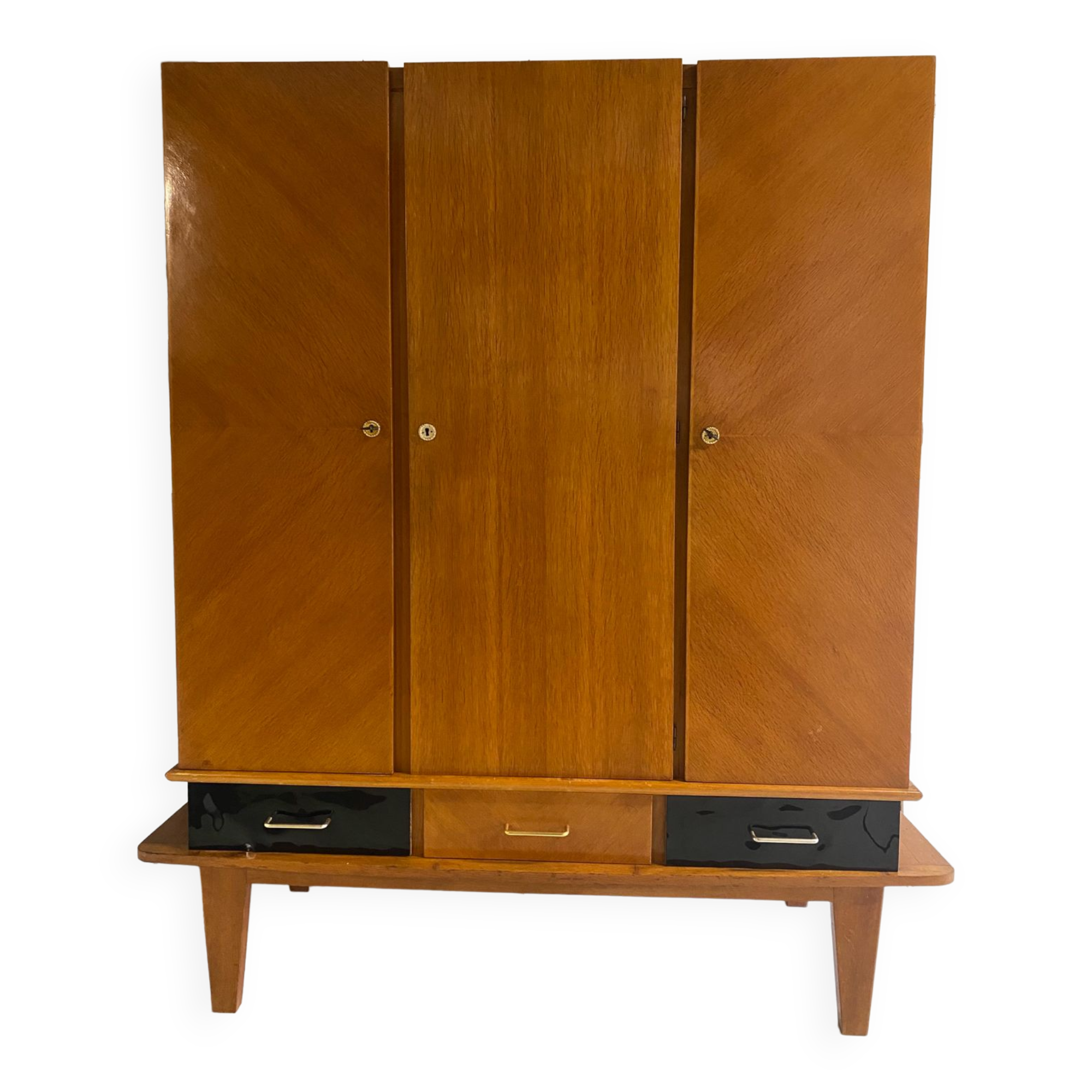 Vintage wardrobe with compass feet from the 60s