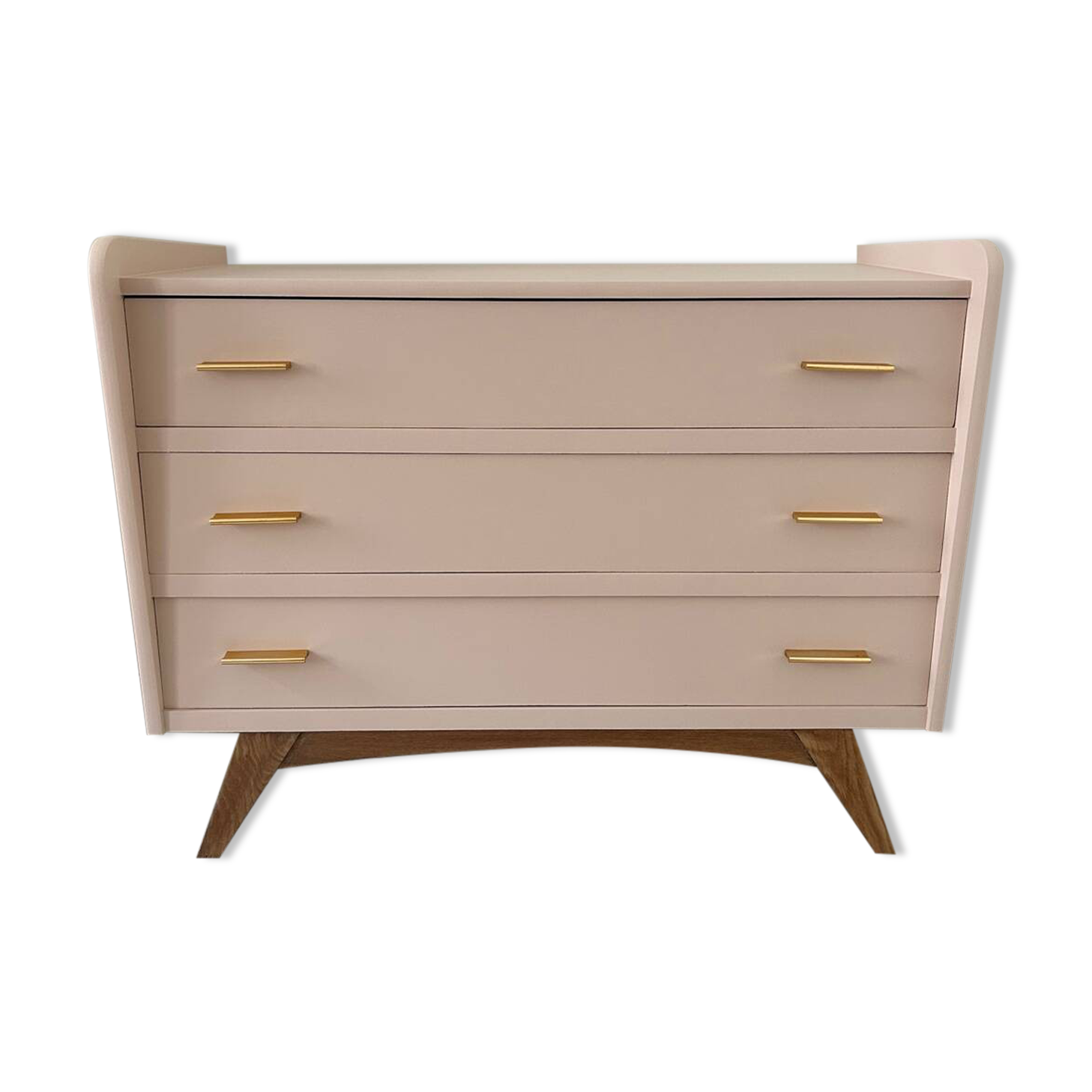 Vintage beige/rosé chest of drawers (farrow & ball)