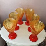 Lot of 6 cups of ice design Italian 80s