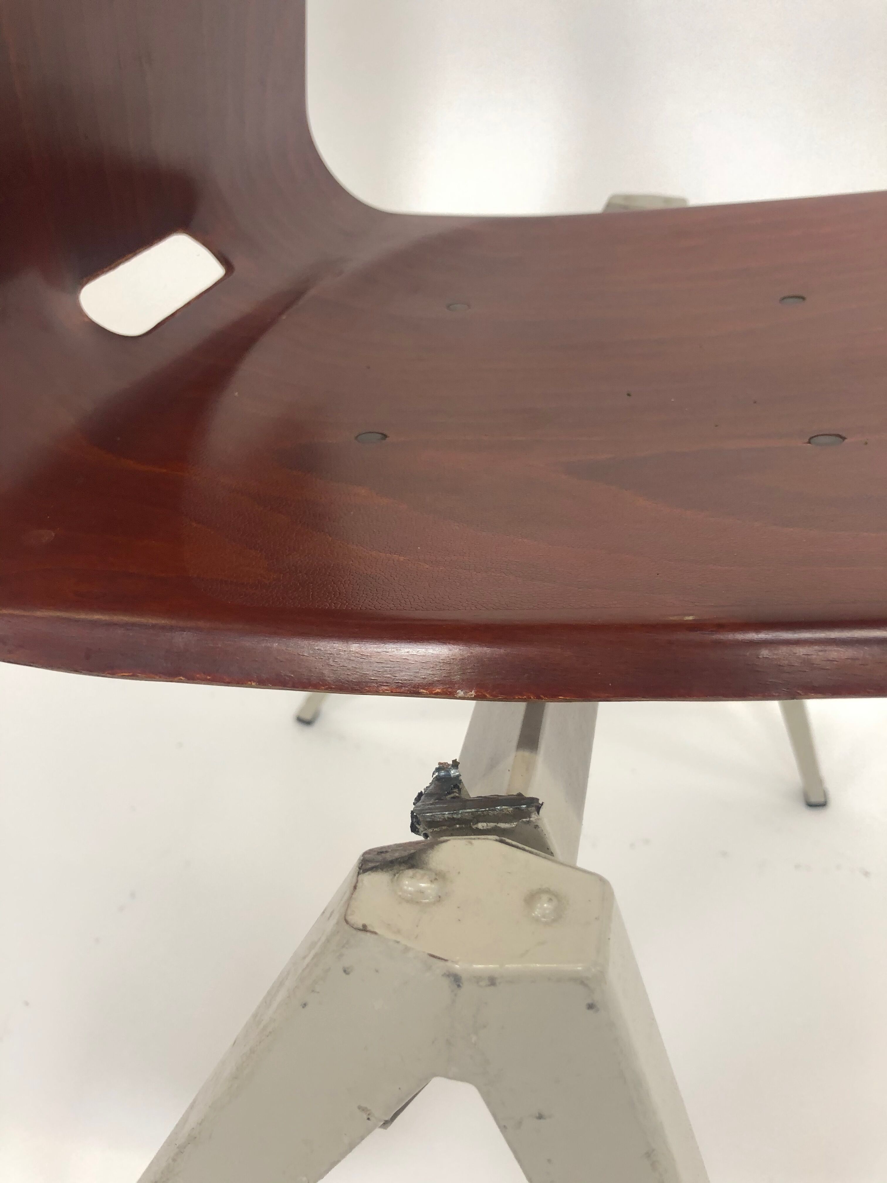 Galvanitas Pagholz vintage school chairs