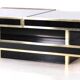 Brass and lacquered glass coffee table, circa 1979