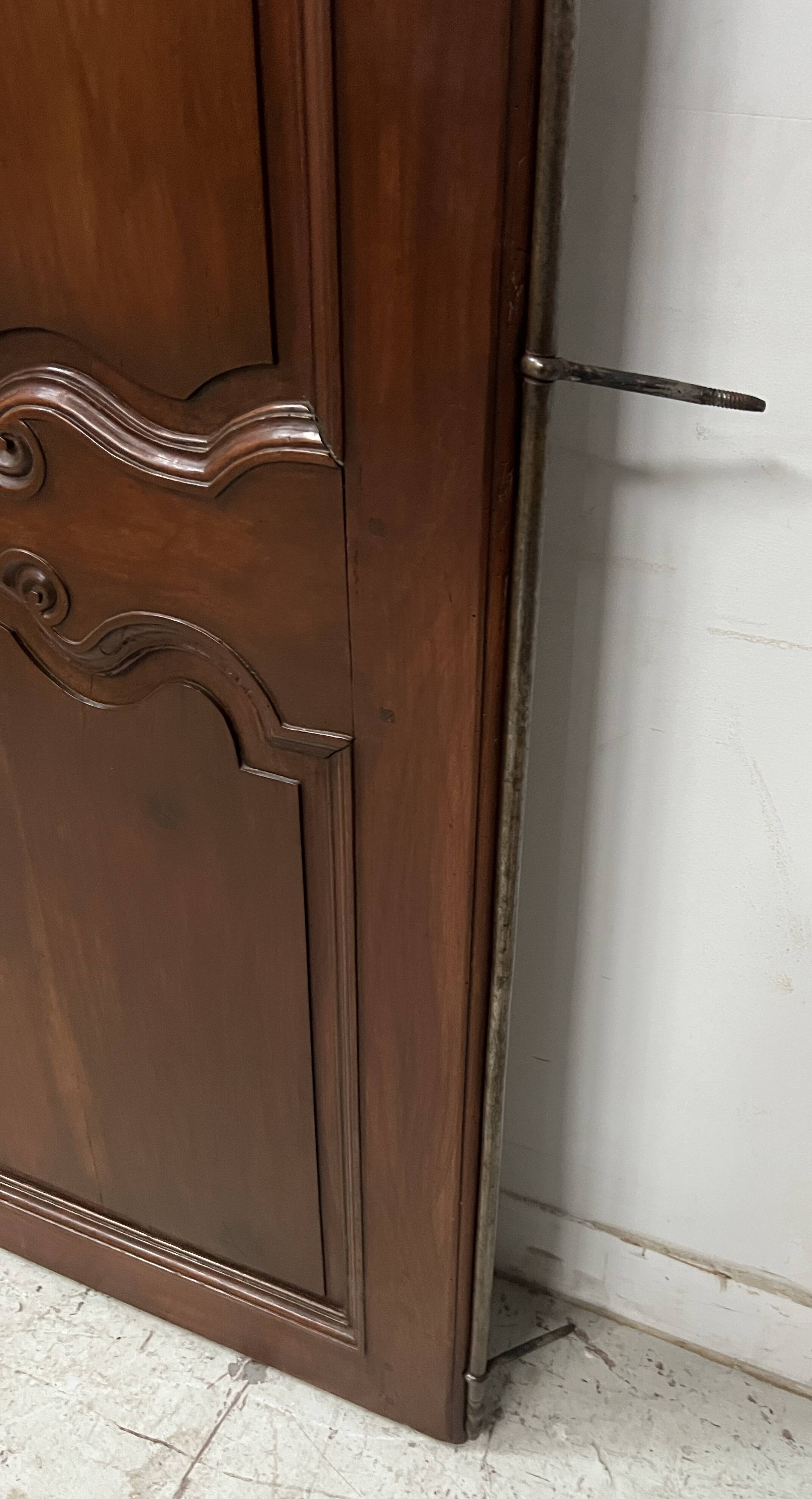 18th century solid cherry wood cupboard door