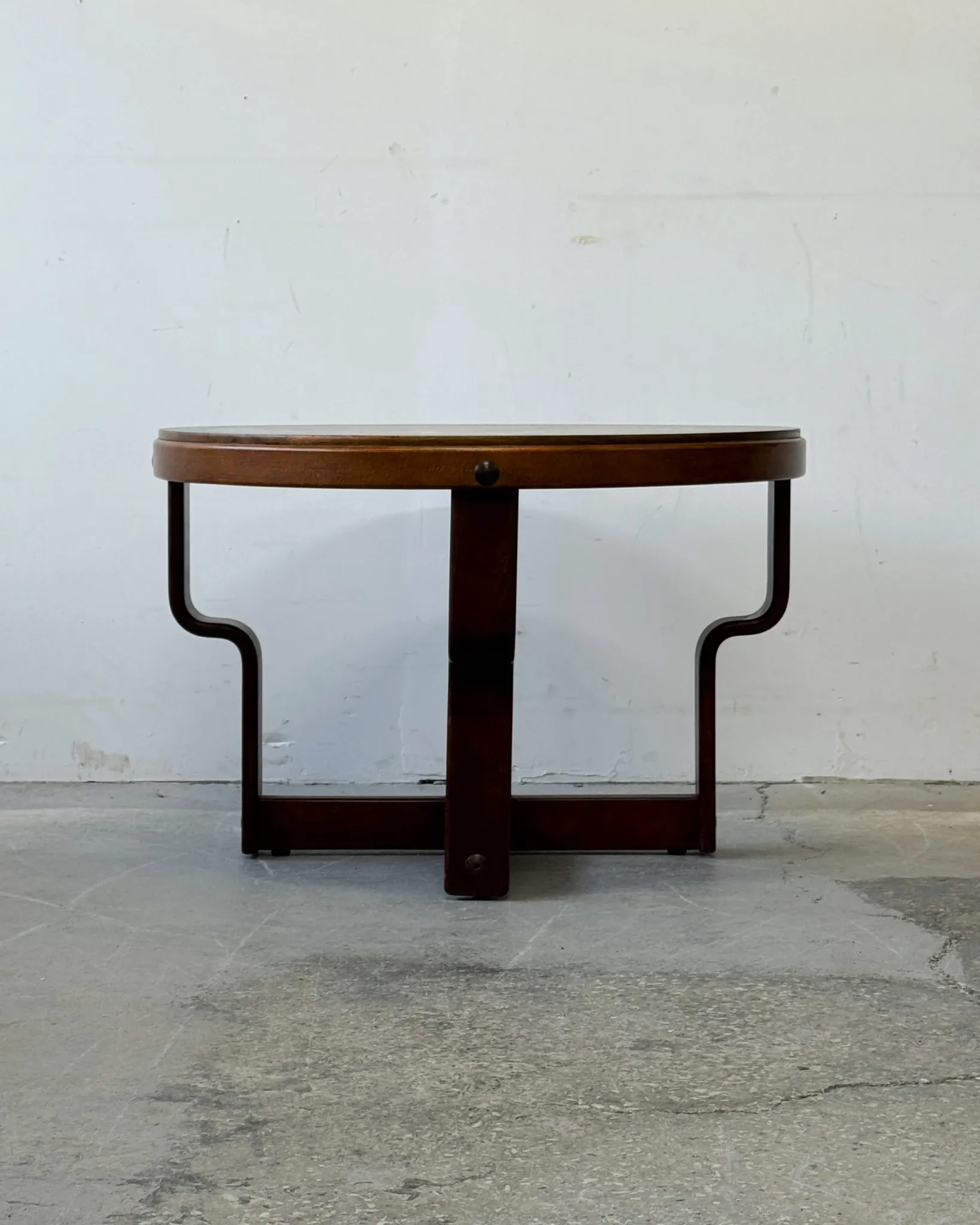 Embossed copper-top table, Norway, 1960s, vintage, mid-century.