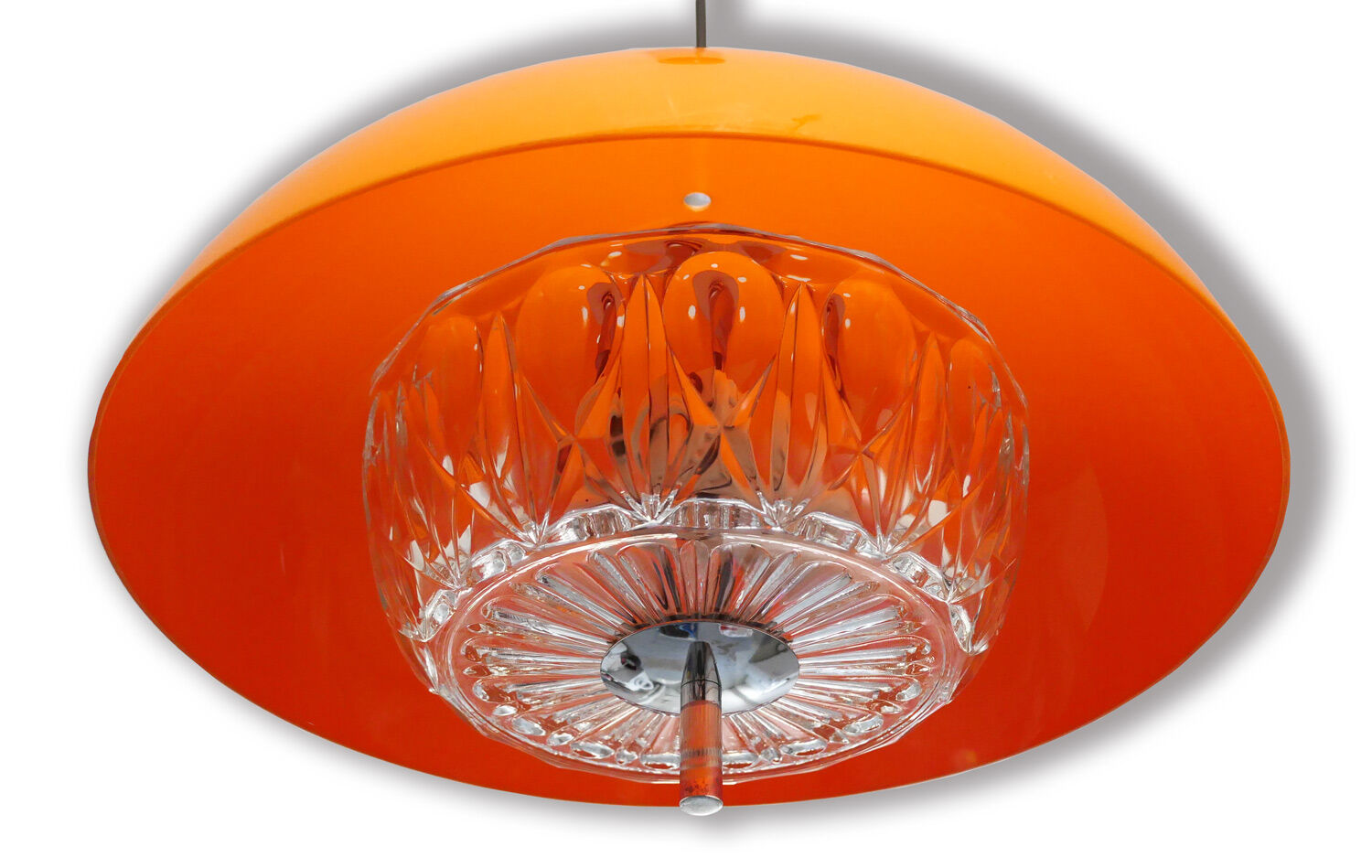 Suspension orange plexi and glass of the 70s