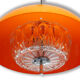 Suspension orange plexi and glass of the 70s