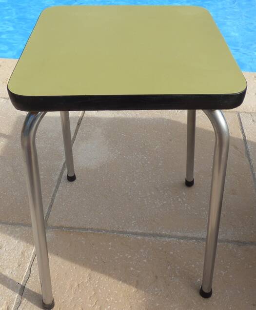 1 apple green formica stool