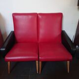 Set of an armchair and a sofa from the 50s