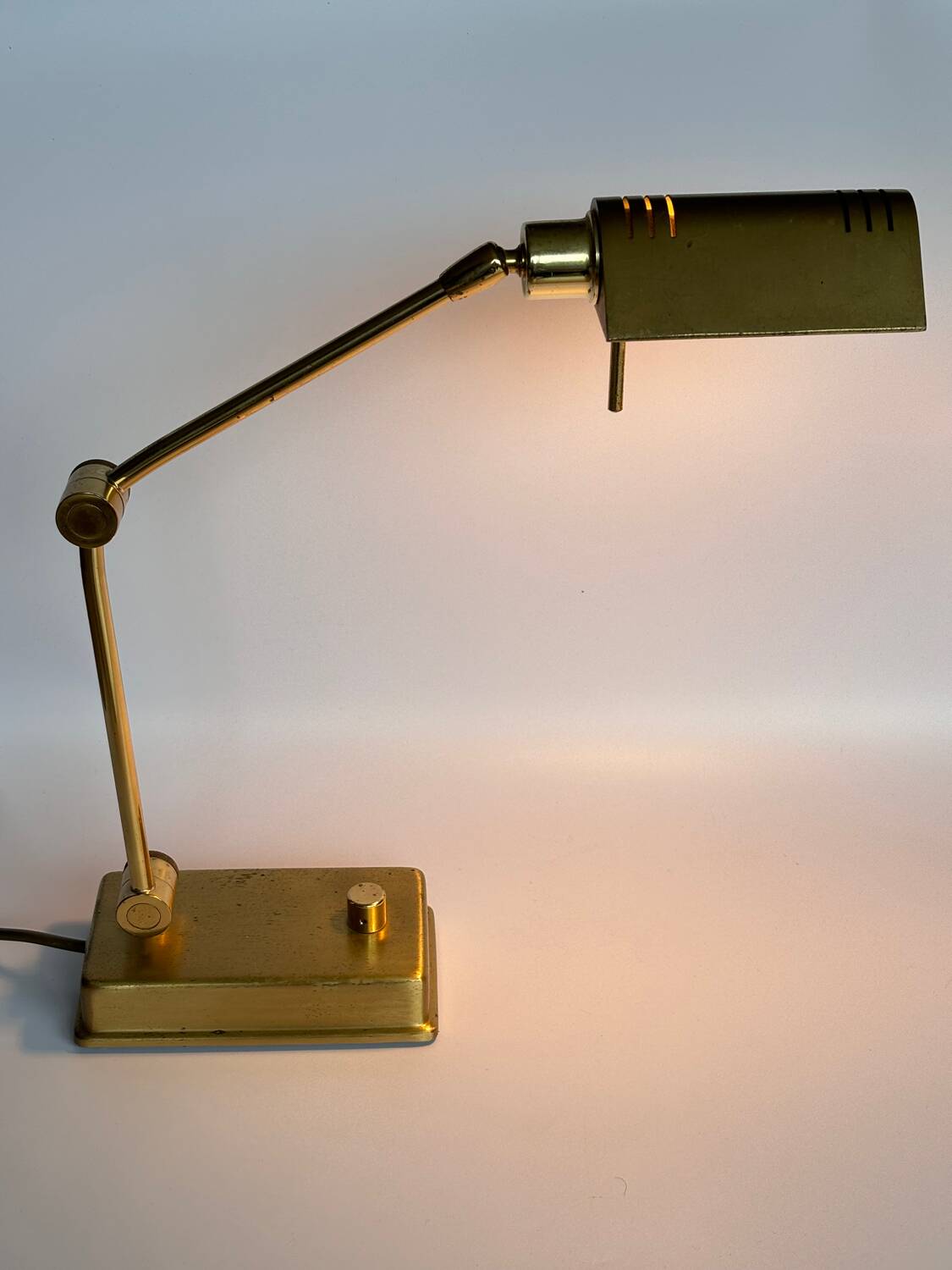 Vintage brass table lamp, Holtkötter Germany
