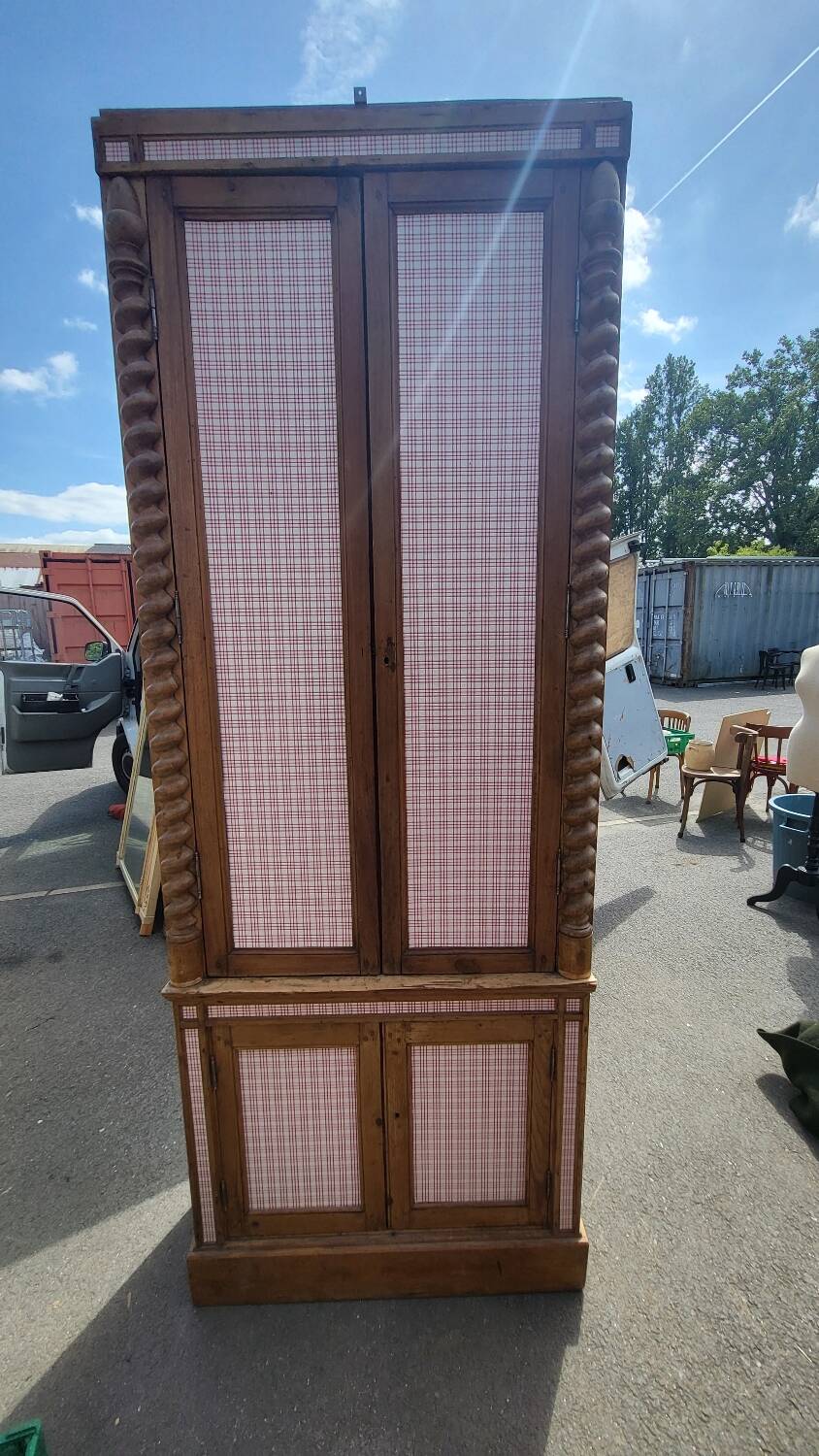 Antique 2-piece dresser – Electrified – Louis-Philippe pediment – 250 cm