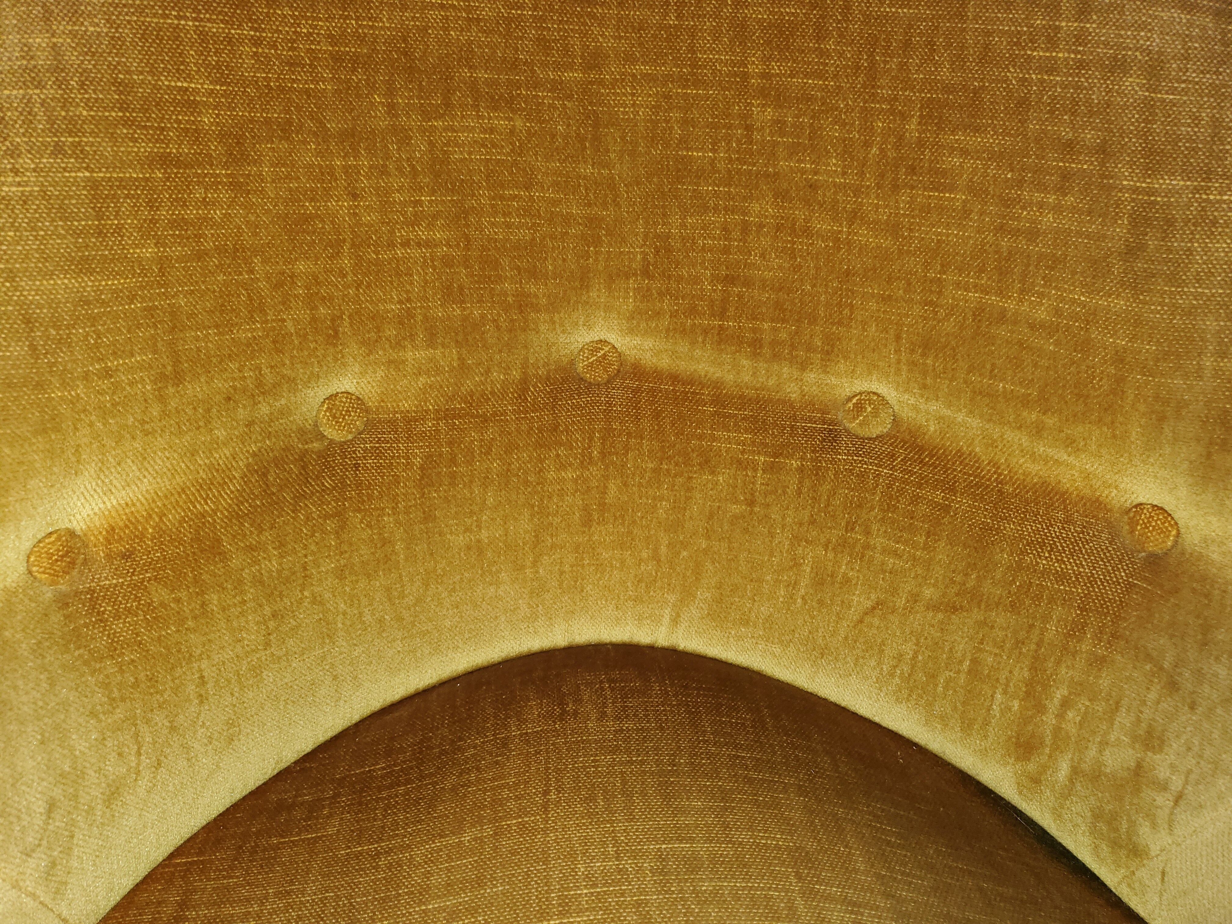 Golden yellow toad armchair