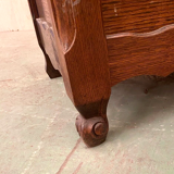 Solid oak toy chest XXth century