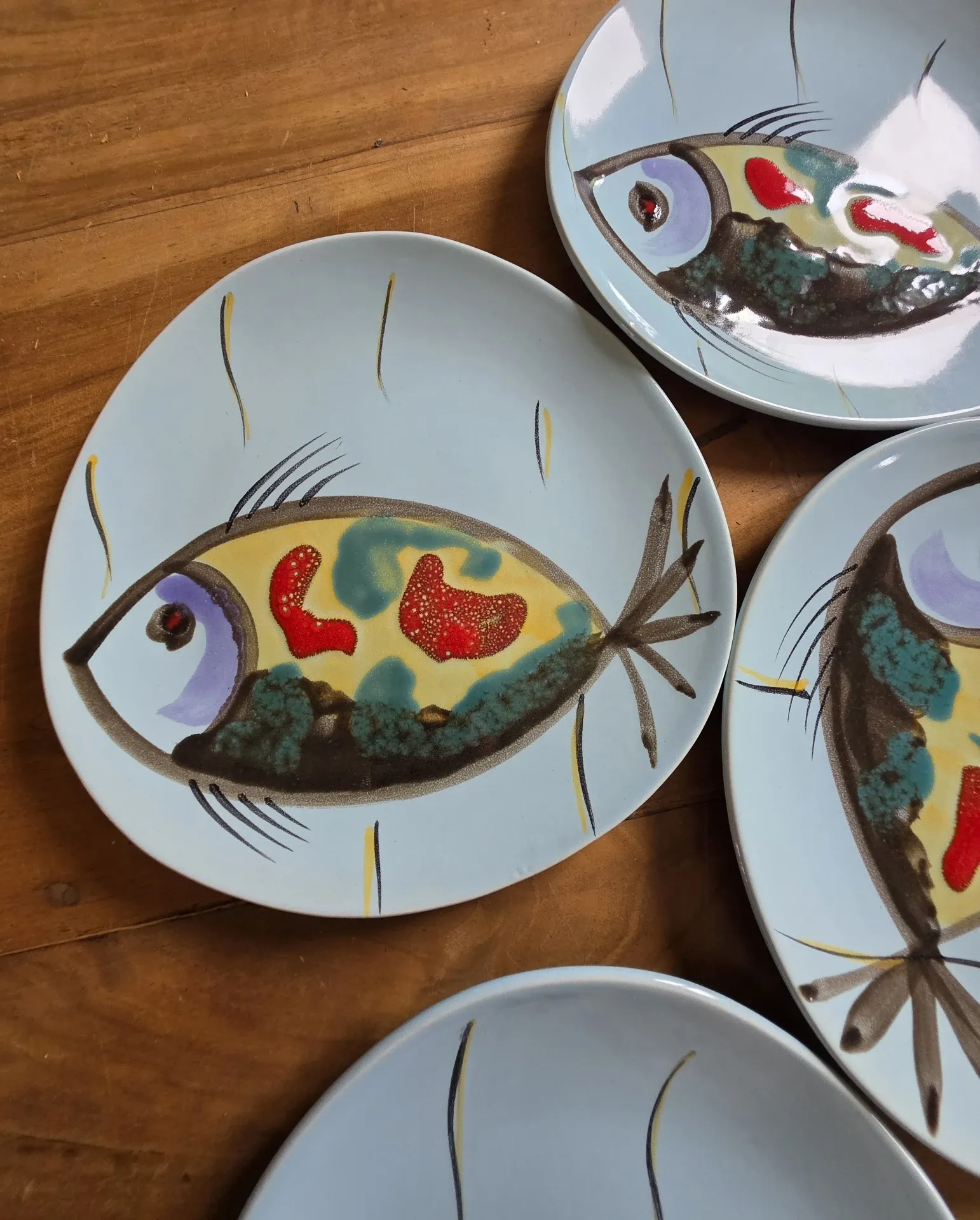 Assiettes plates Mid Century