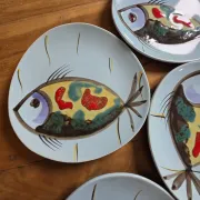 Assiettes plates Mid Century
