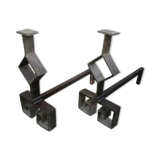 Pair of modernist andirons
