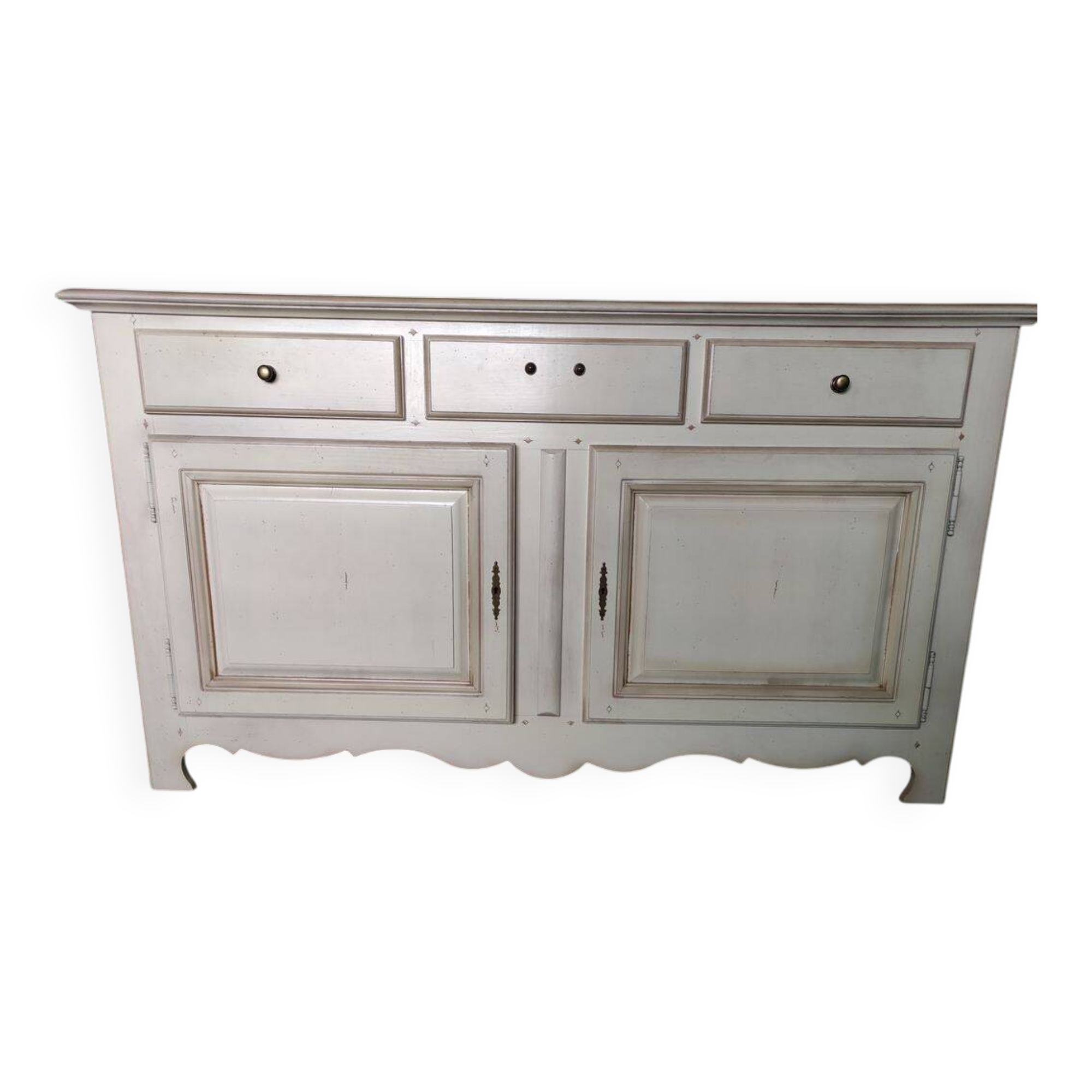 Buffet cérusé blanc