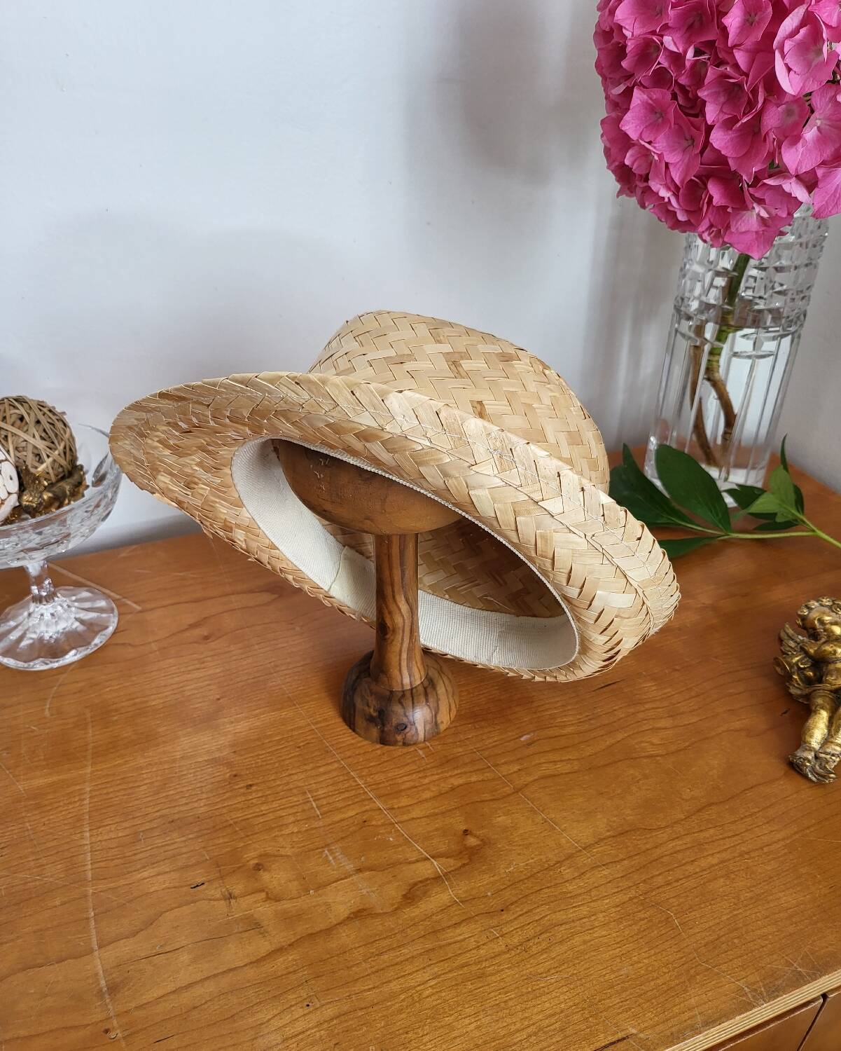 Porte chapeau en bois tourné, buis