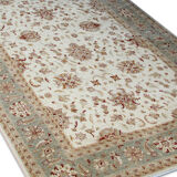 Large Ivory-cream Zielger Rug Handwoven Oriental Floral Carpet 199x292cm